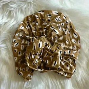 Stylish Brown Patterned Women's Head Wrap Head Cover Turban